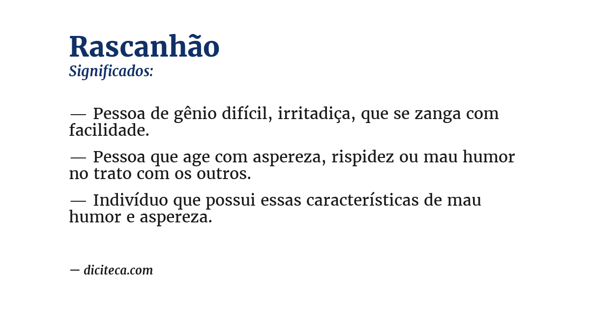 Significado de rascanhão