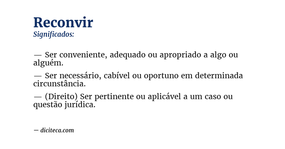 Significado de reconvir