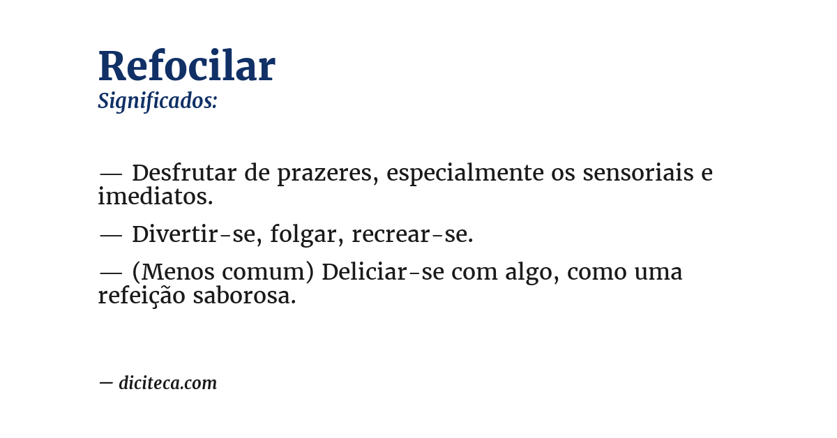 Significado de refocilar
