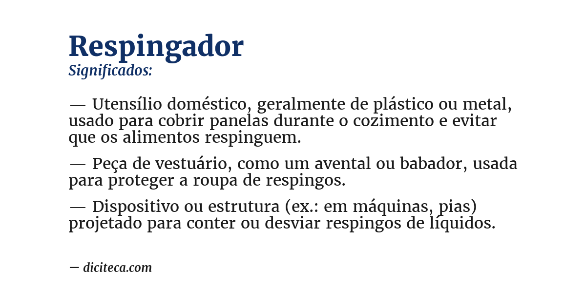 Significado de respingador