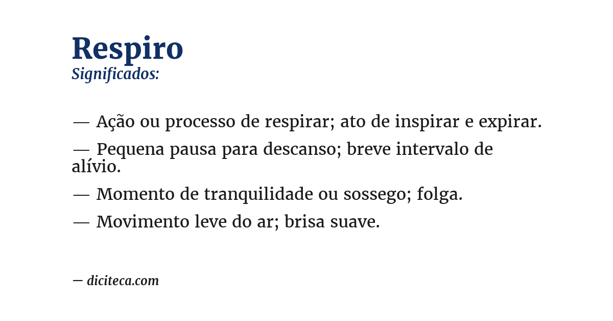 Significado de respiro