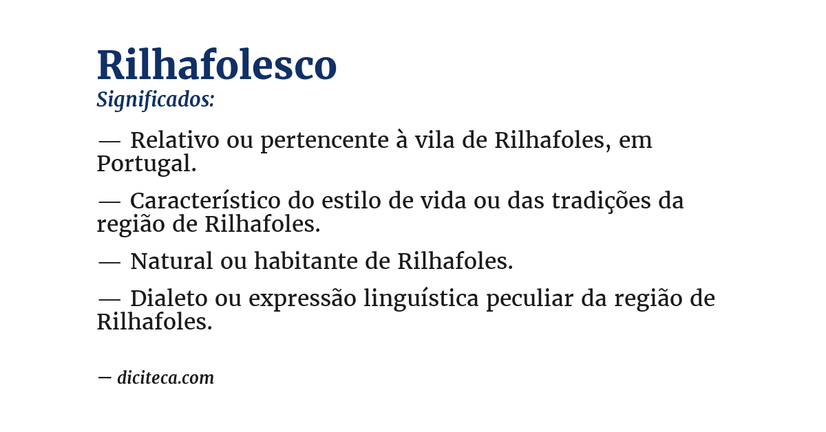 Significado de rilhafolesco