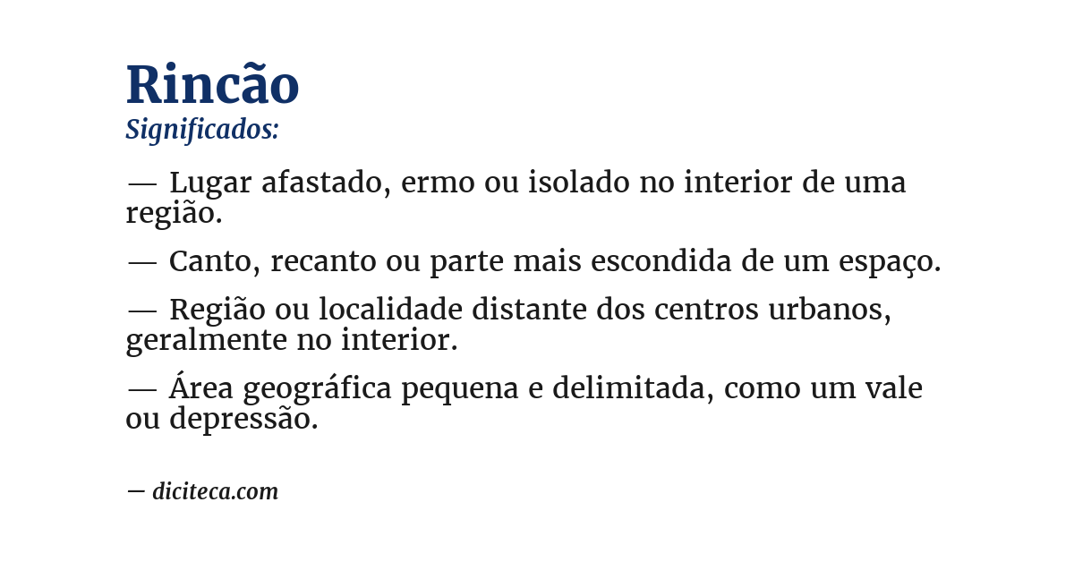 Significado de rincão