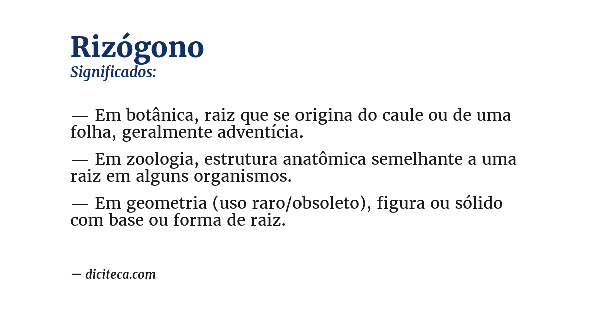 Significado de rizógono