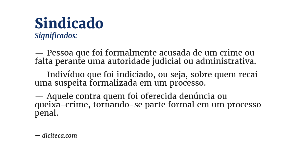 Significado de sindicado