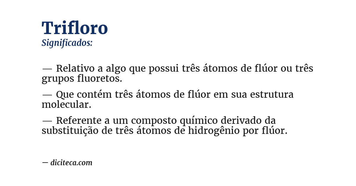 Significado de trifloro