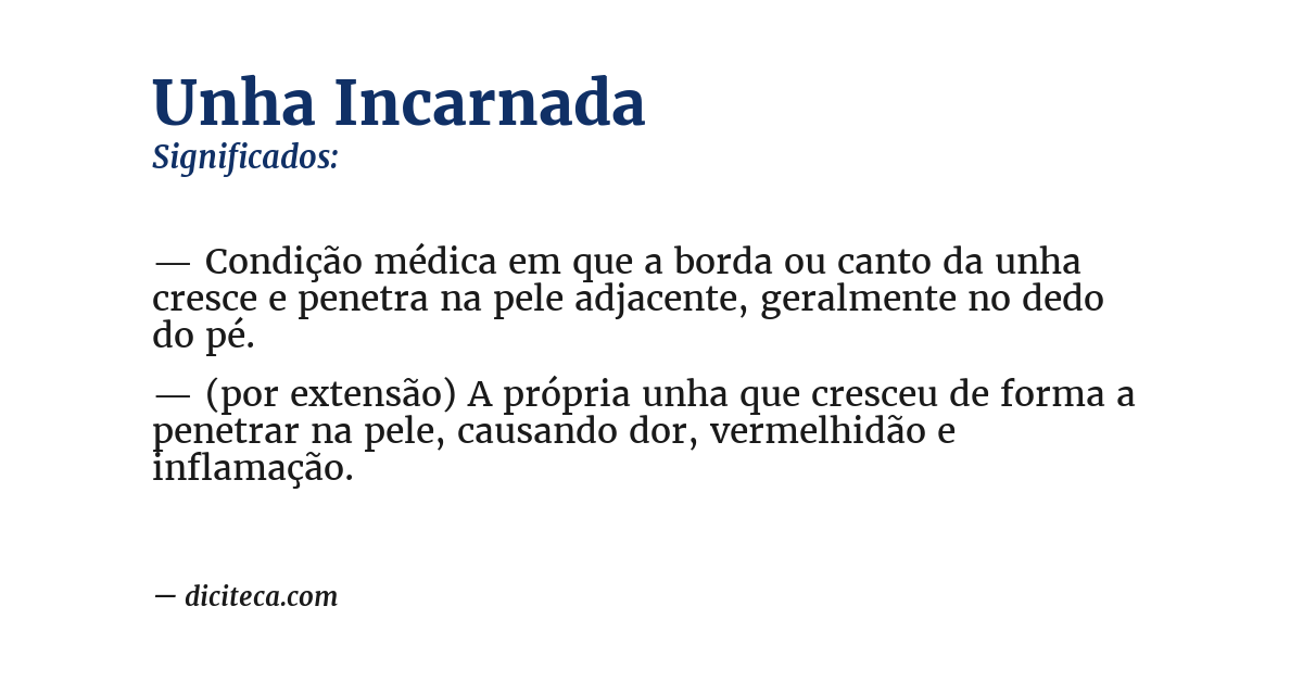 Significado de unha incarnada