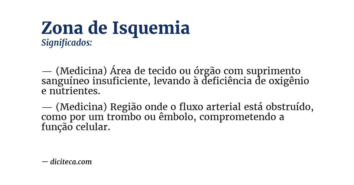 Significado de zona de isquemia