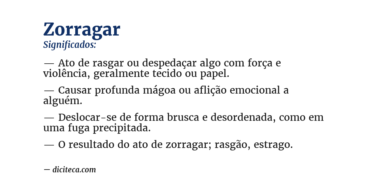 Significado de zorragar