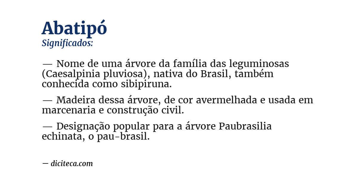 Significado de abatipó
