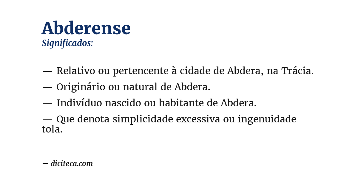 Significado de abderense