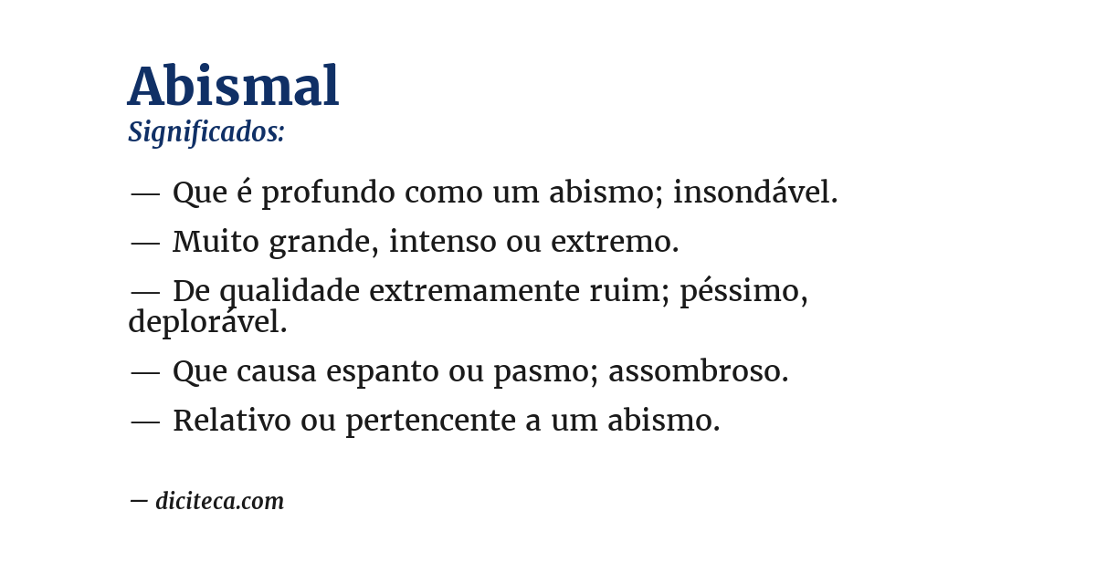 Significado de abismal