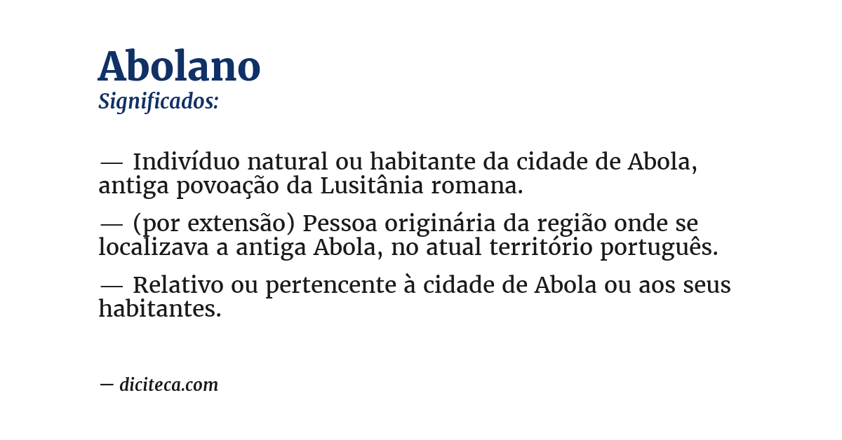 Significado de abolano