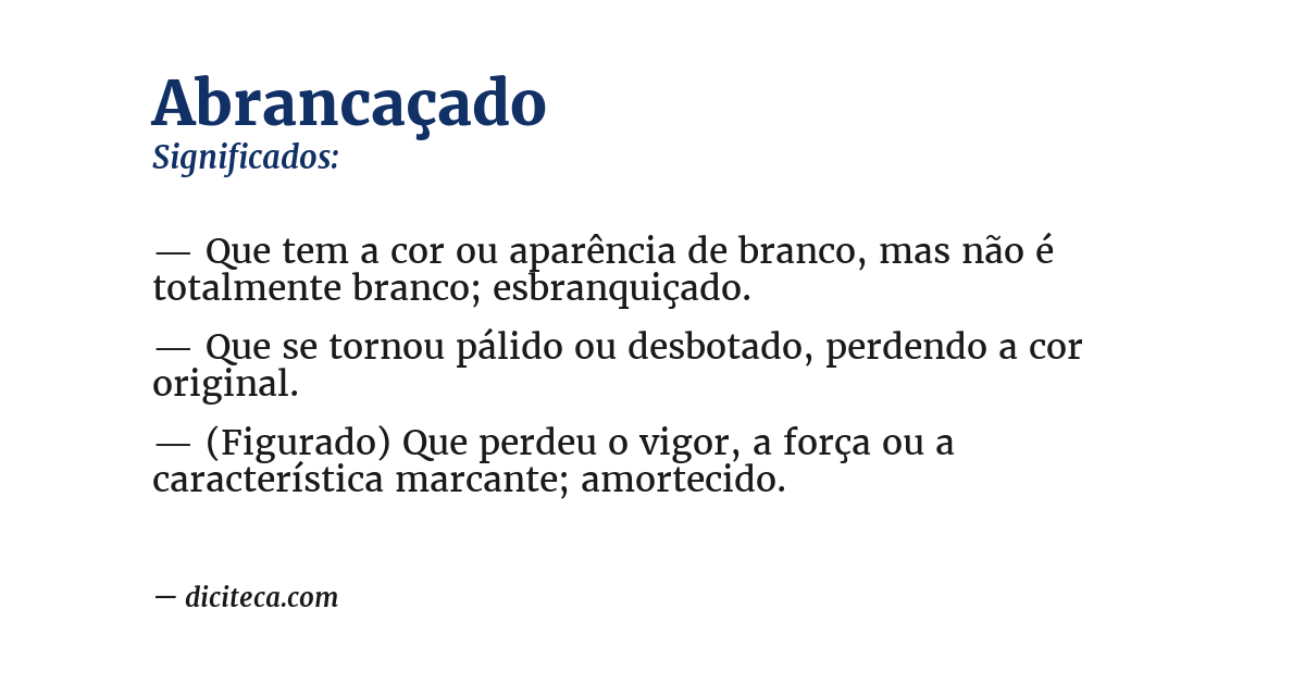 Significado de abrancaçado