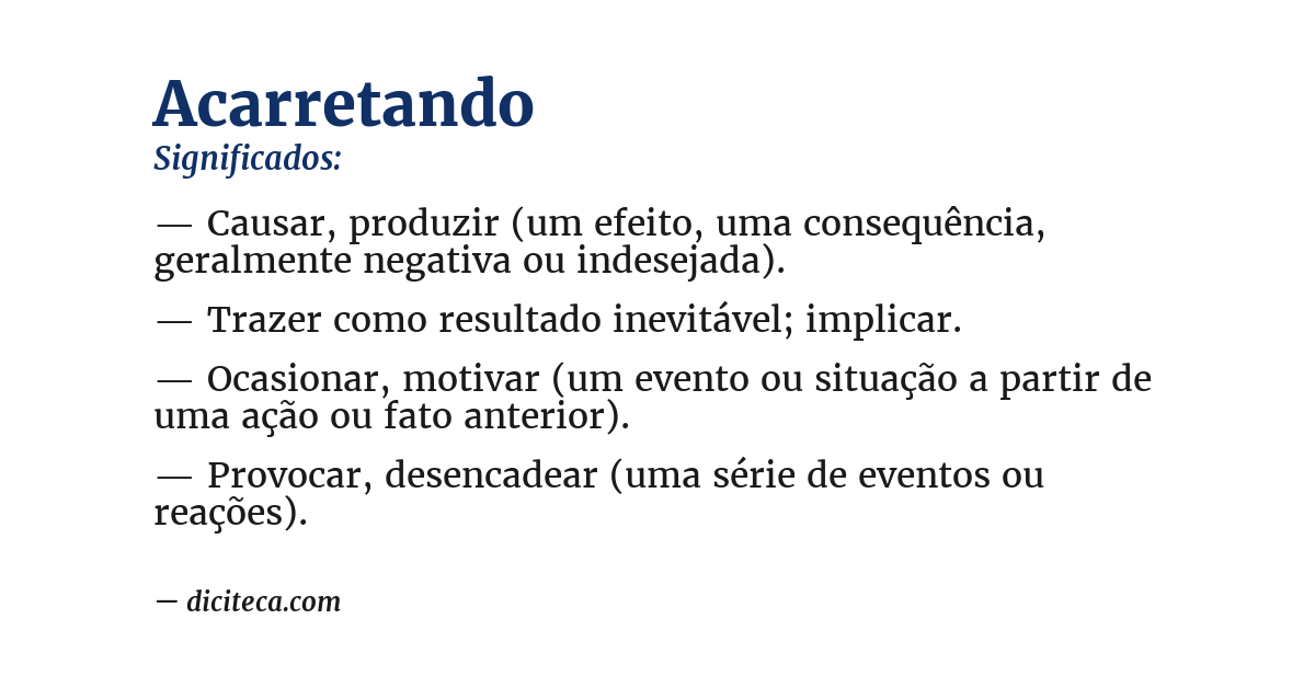 Significado de acarretando