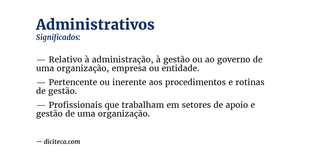 Significado de administrativos