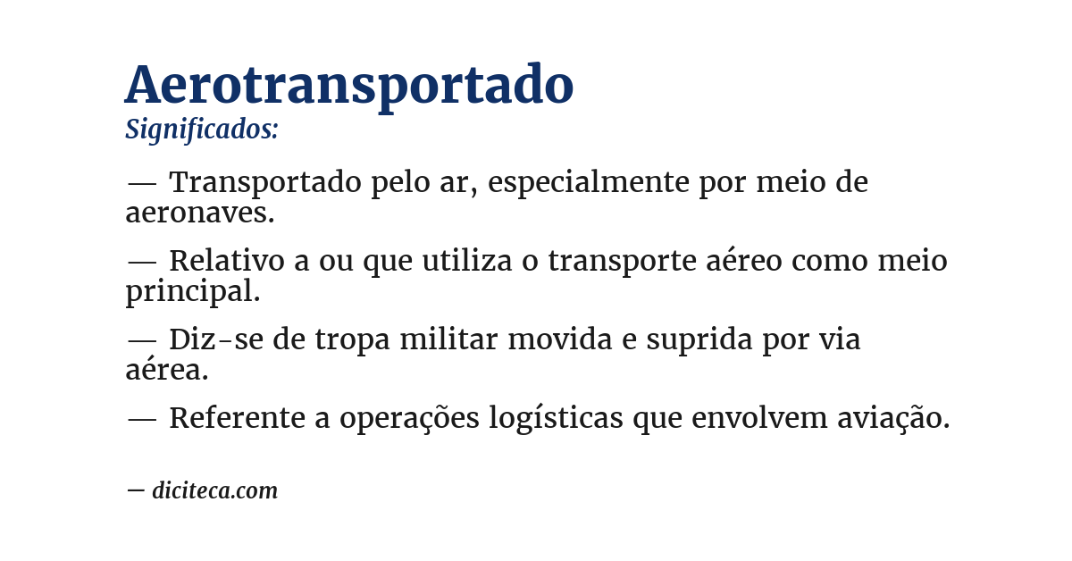 Significado de aerotransportado