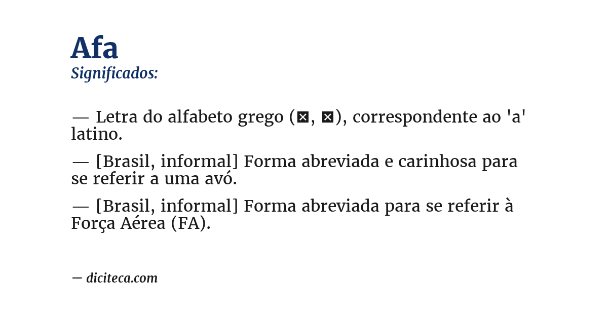 Significado de afa