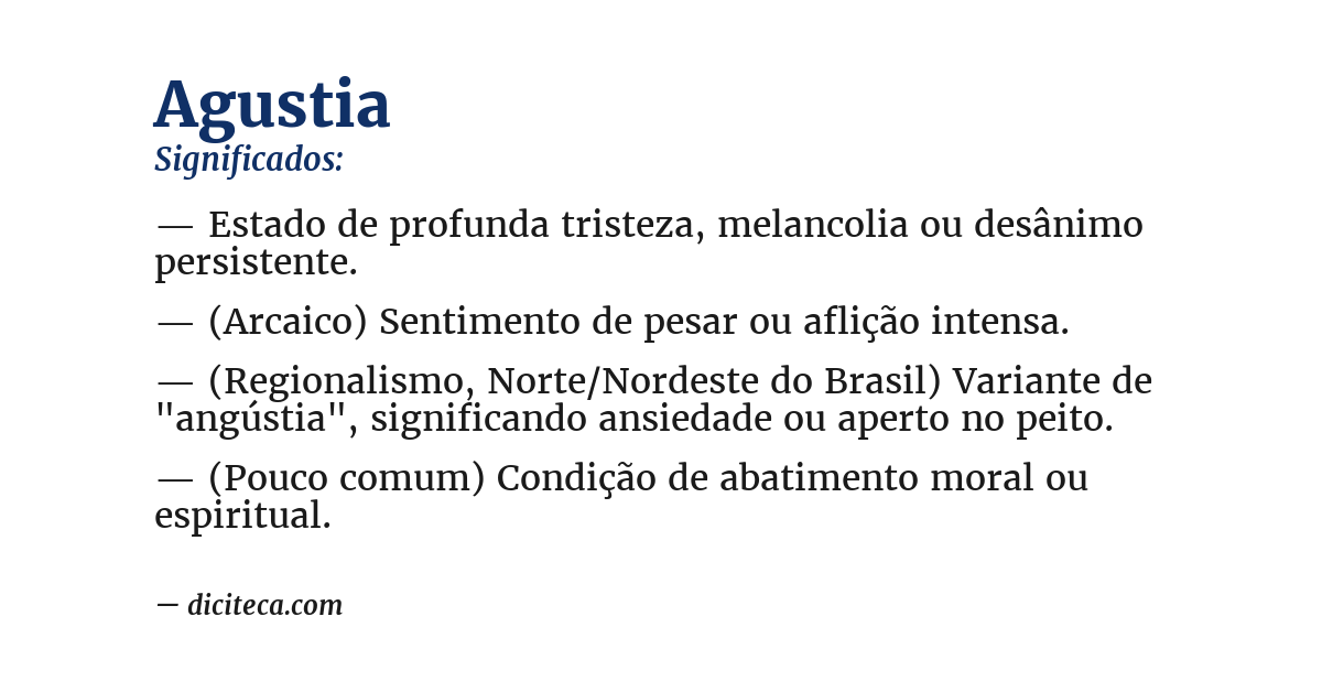 Significado de agustia