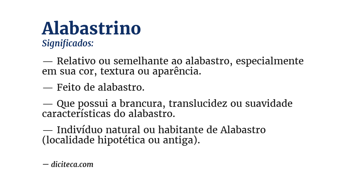 Significado de alabastrino