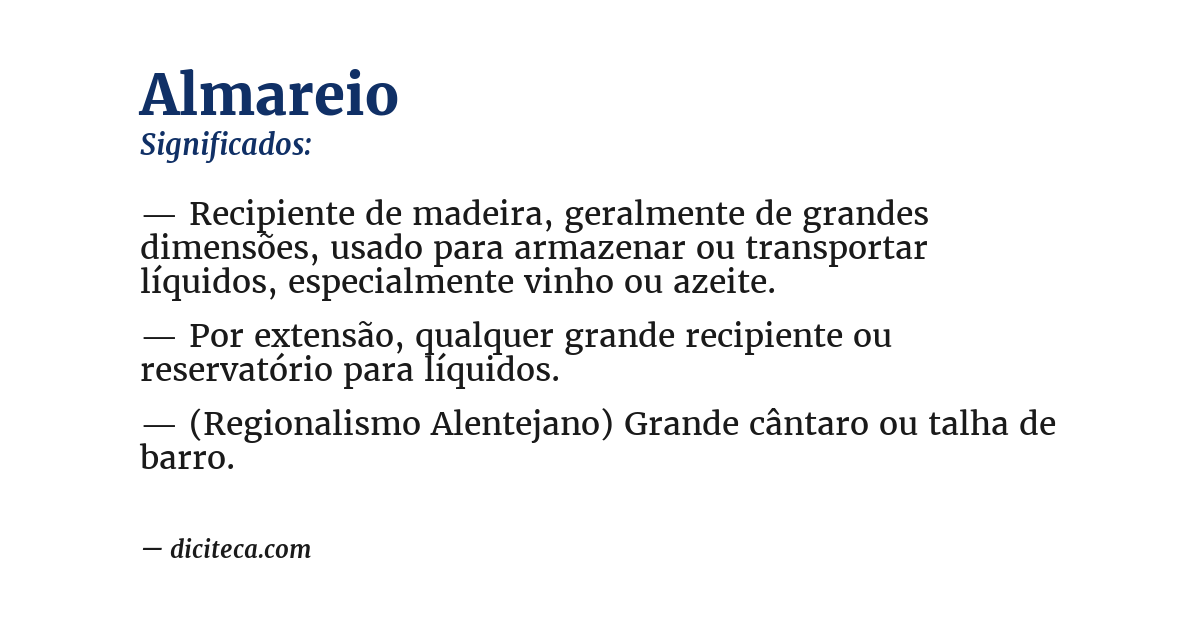 Significado de almareio