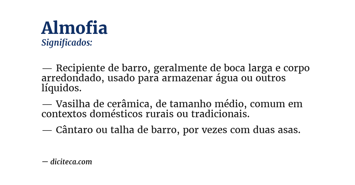 Significado de almofia