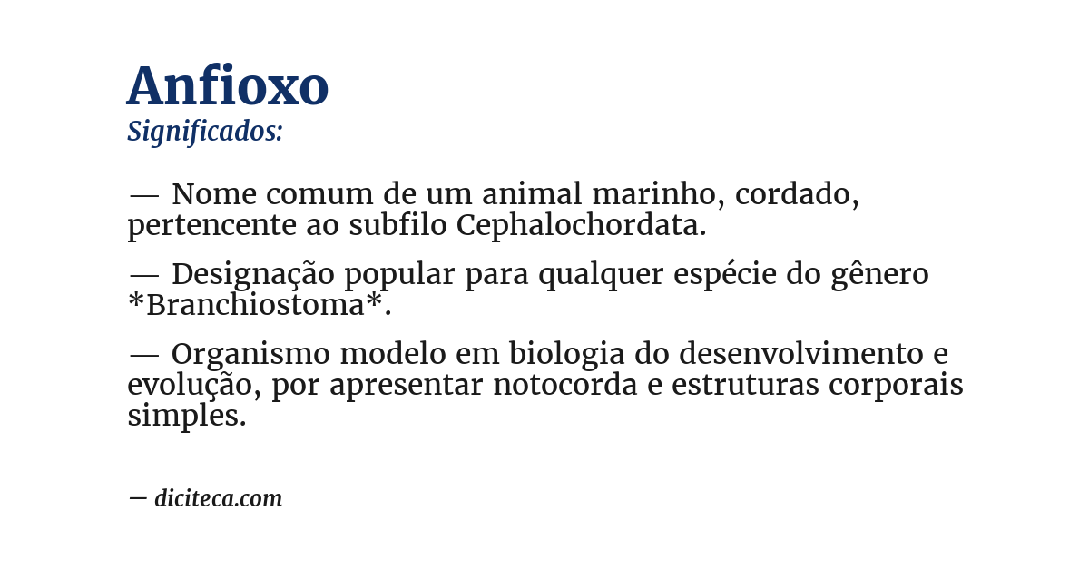 Significado de anfioxo