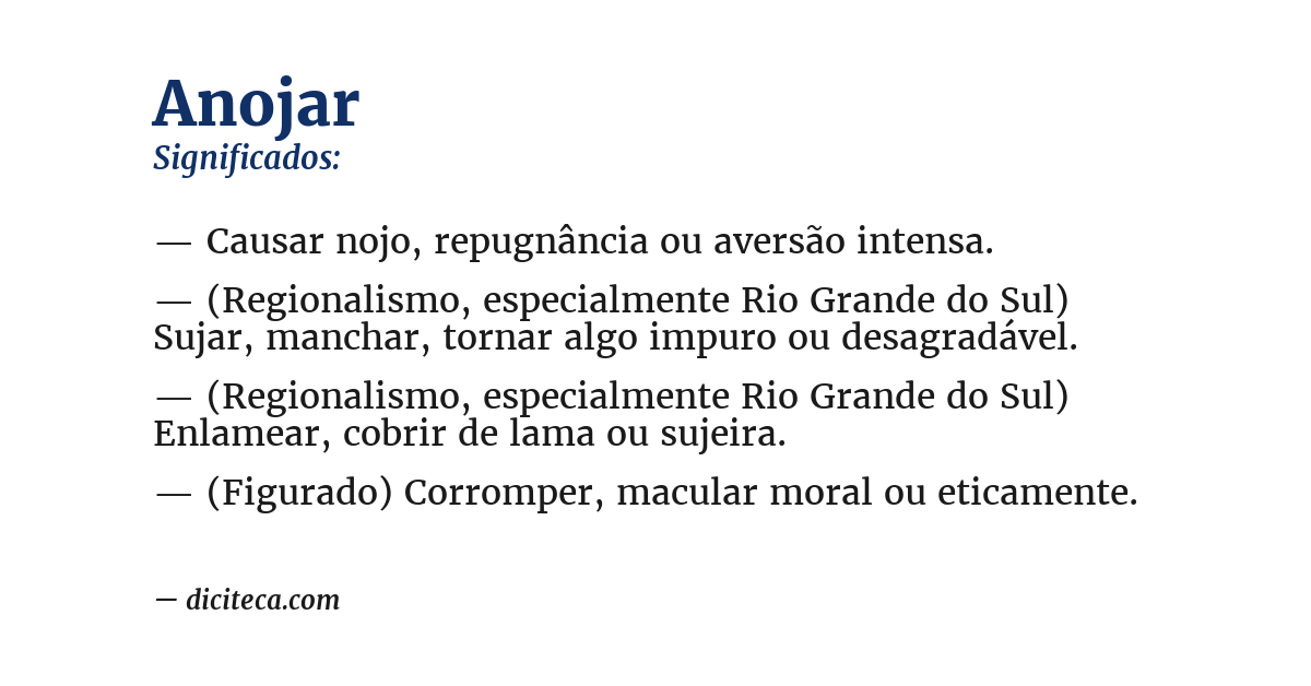 Significado de anojar