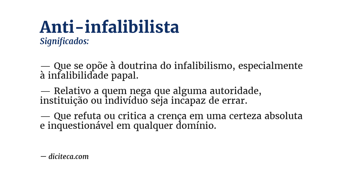 Significado de anti-infalibilista
