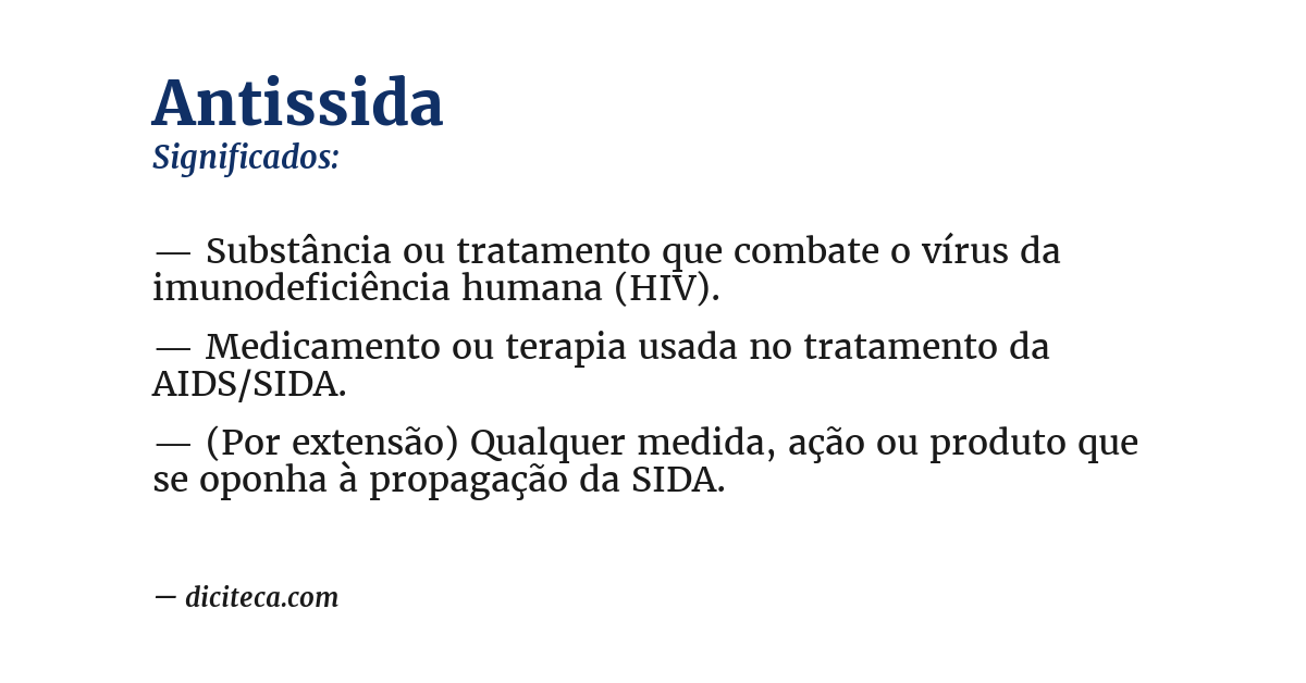 Significado de antissida
