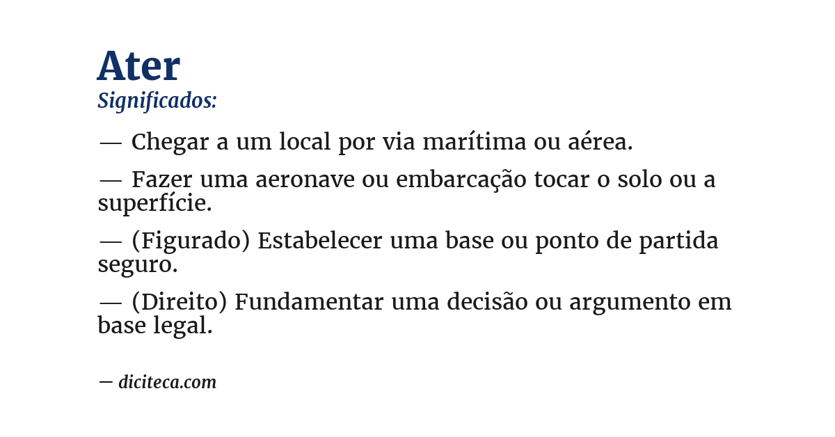 Significado de ater