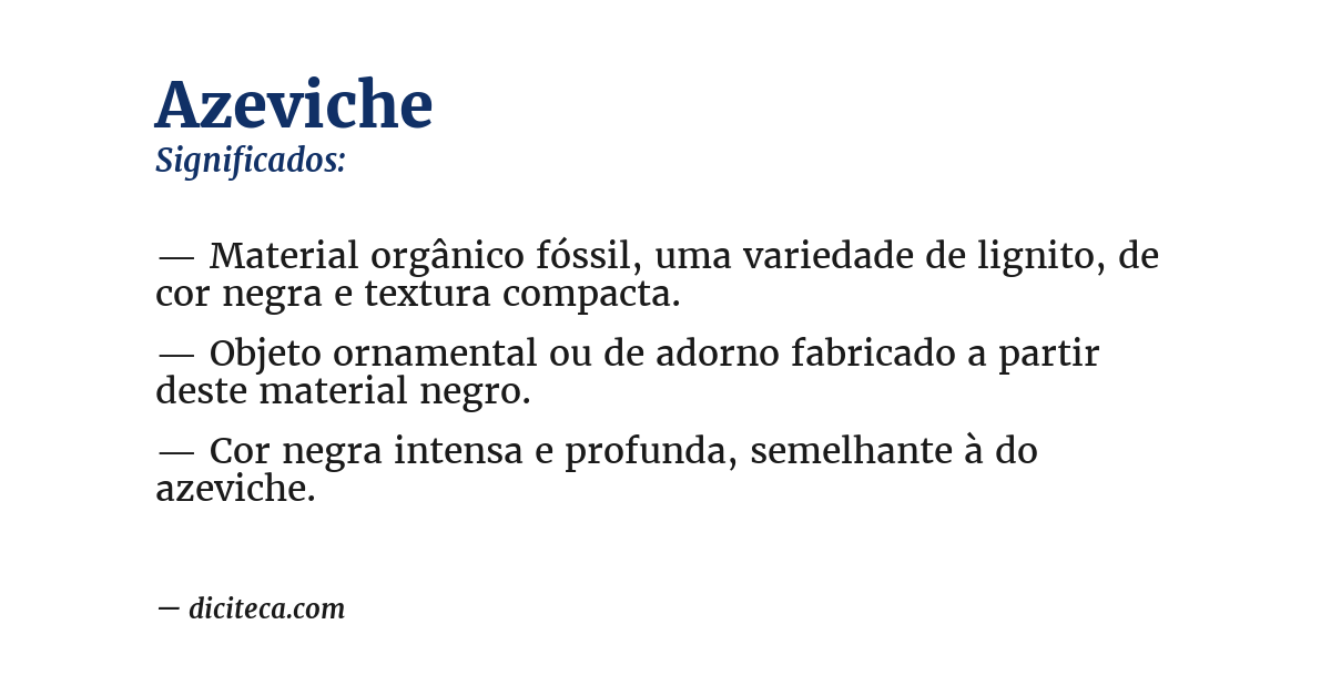Significado de azeviche