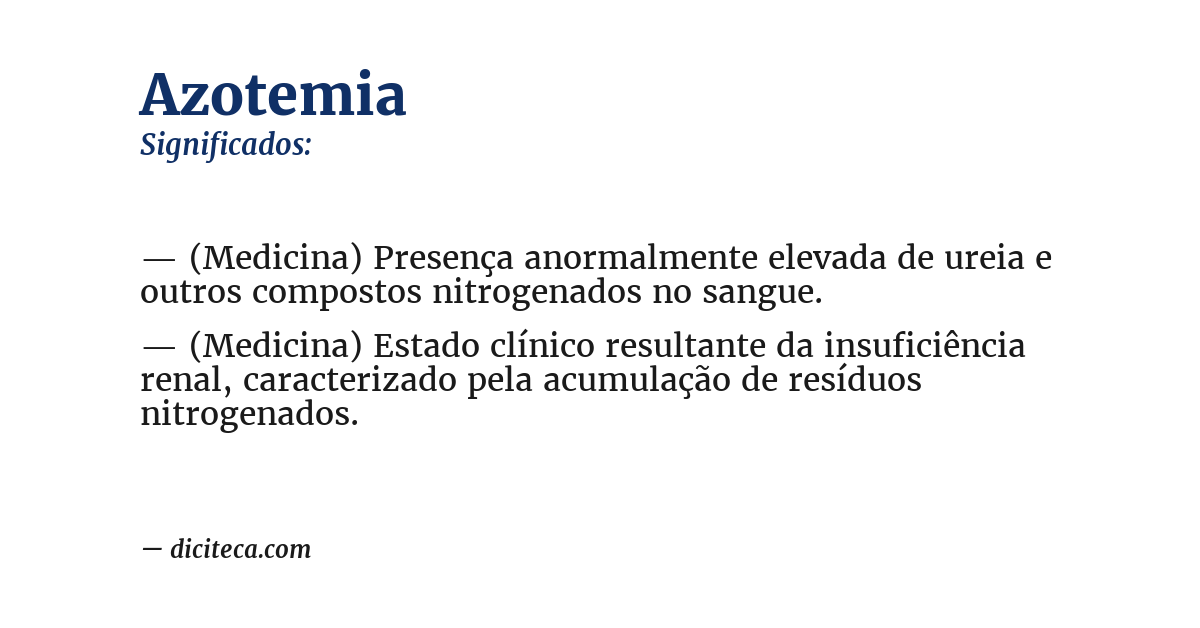 Significado de azotemia