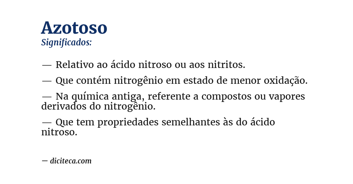 Significado de azotoso