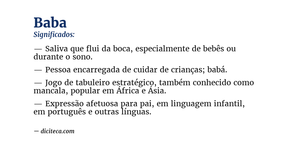 Significado de baba