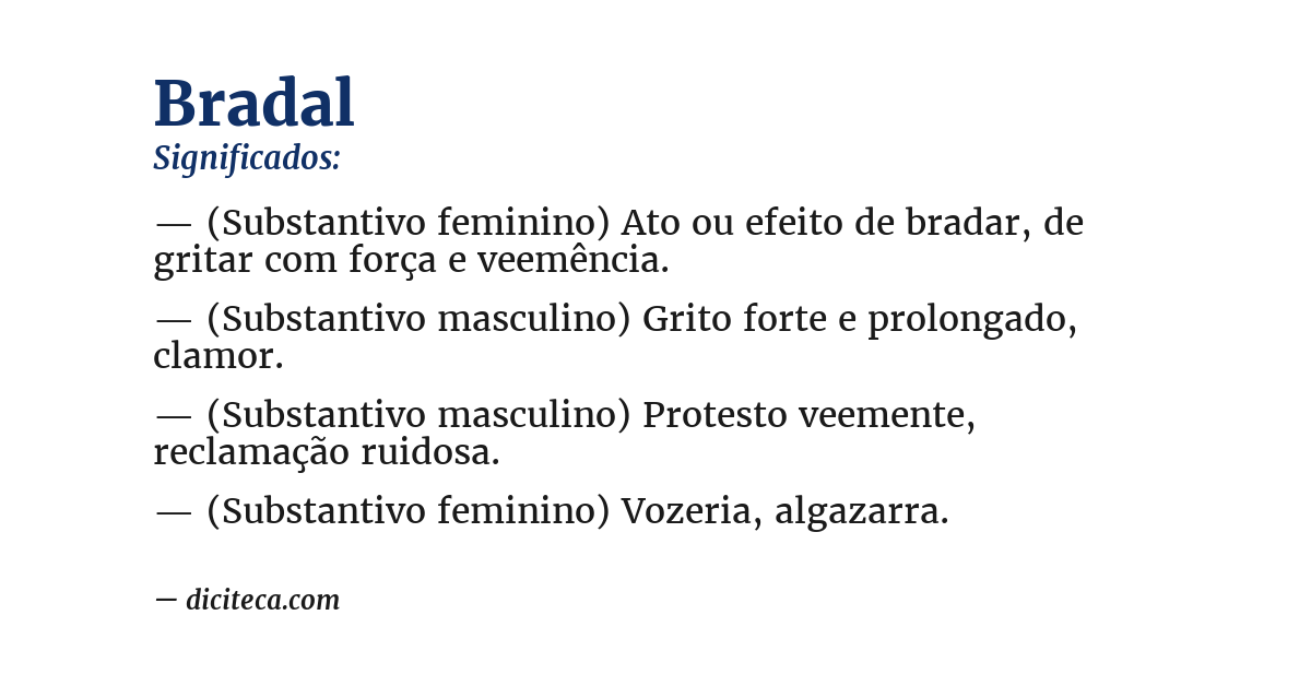 Significado de bradal
