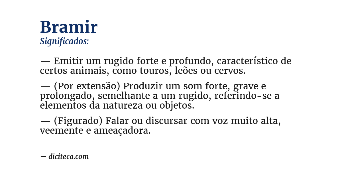 Significado de bramir
