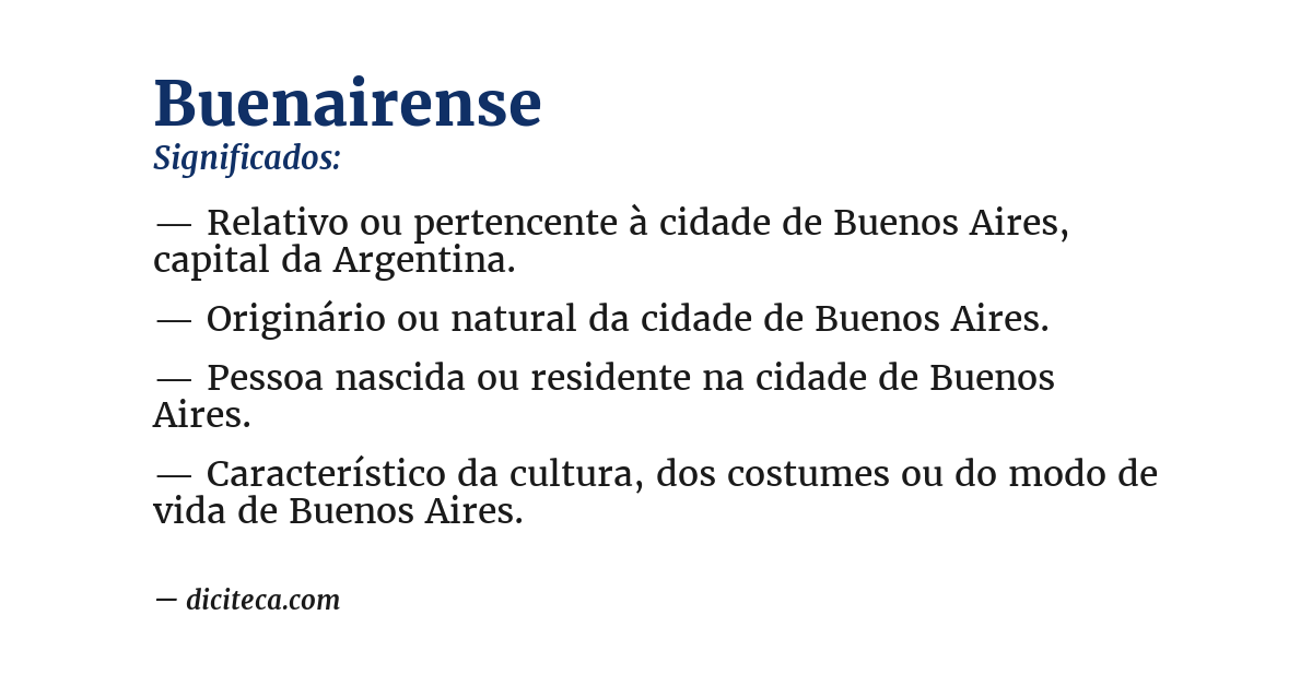Significado de buenairense