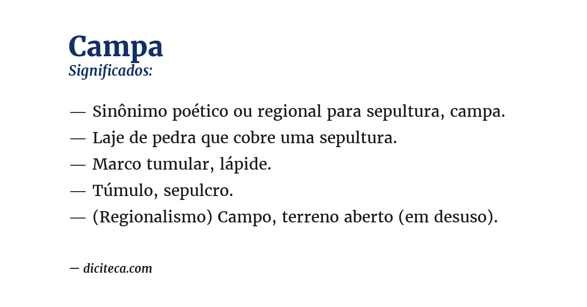 Significado de campa
