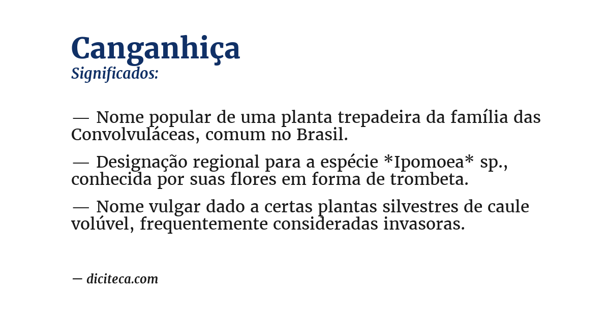 Significado de canganhiça