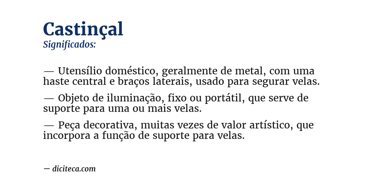 Significado de castinçal