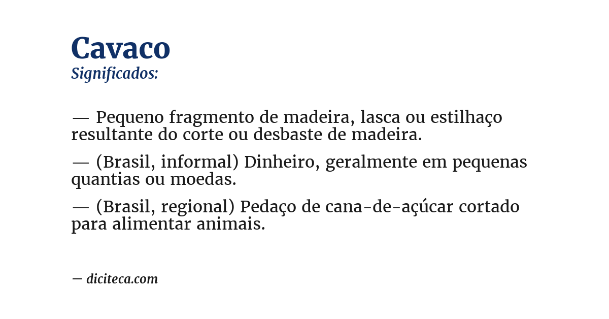 Significado de cavaco