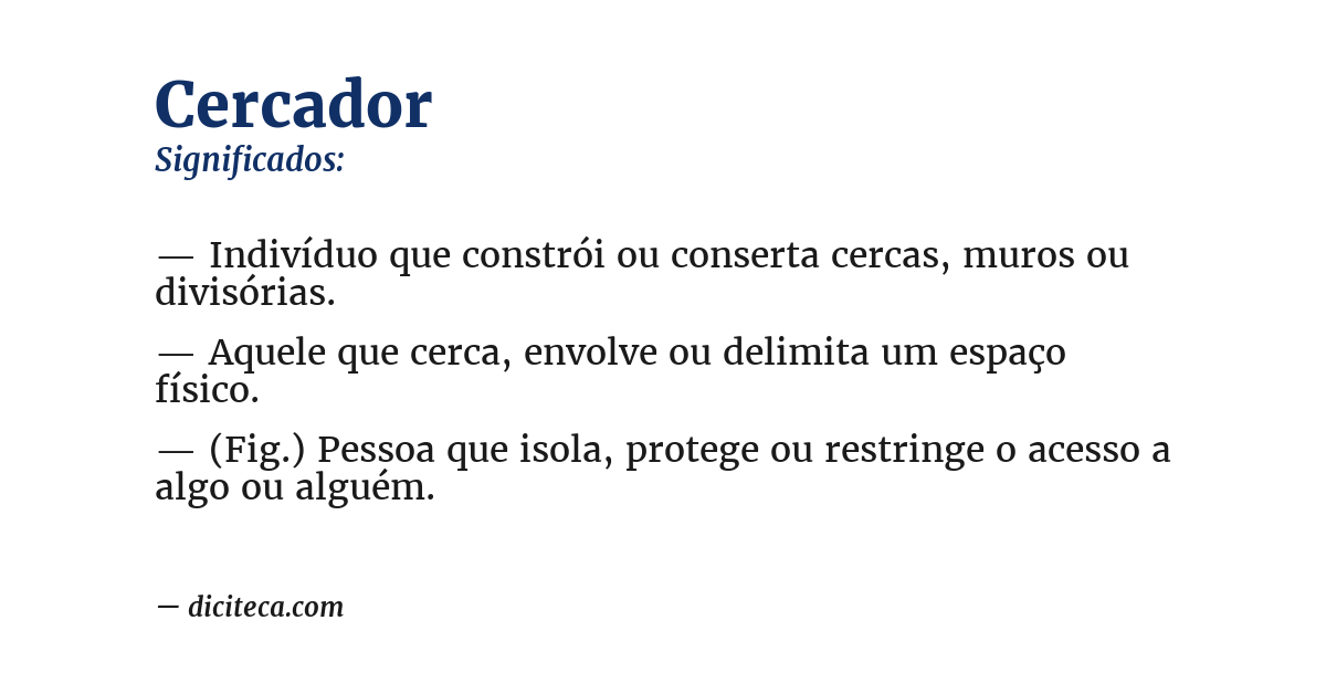 Significado de cercador