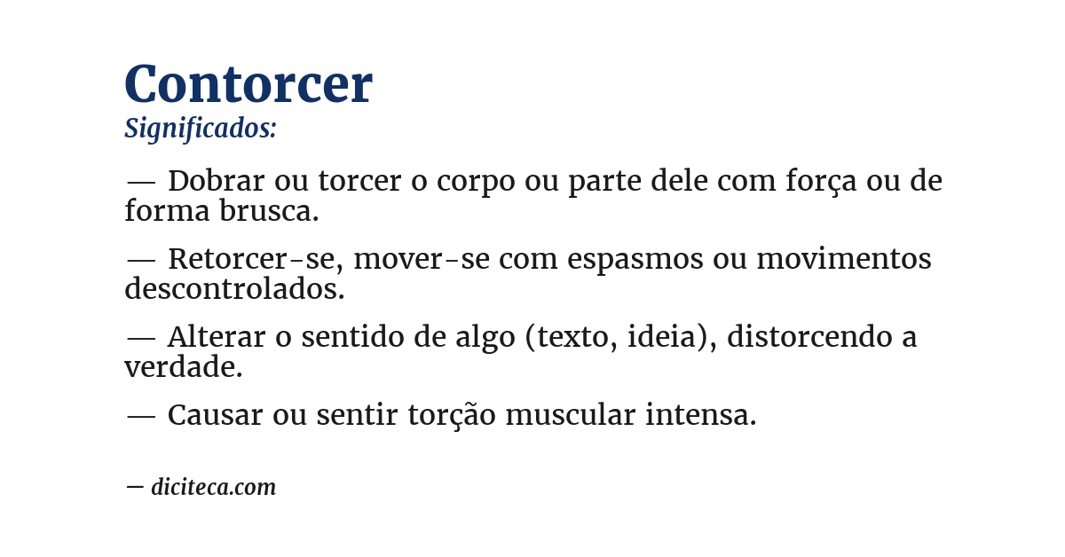 Significado de contorcer