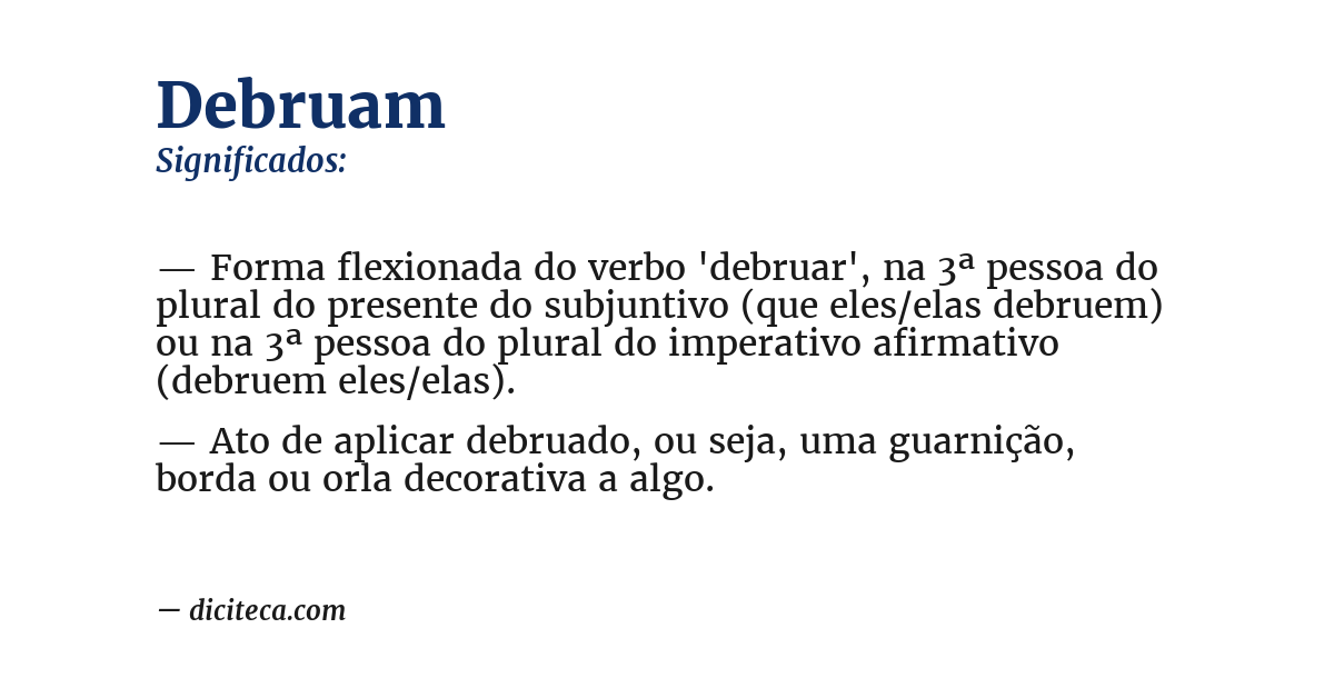 Significado de debruam