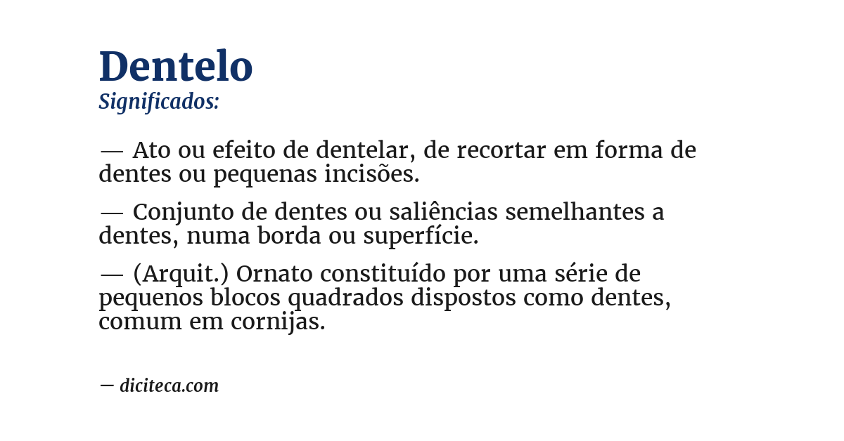 Significado de dentelo