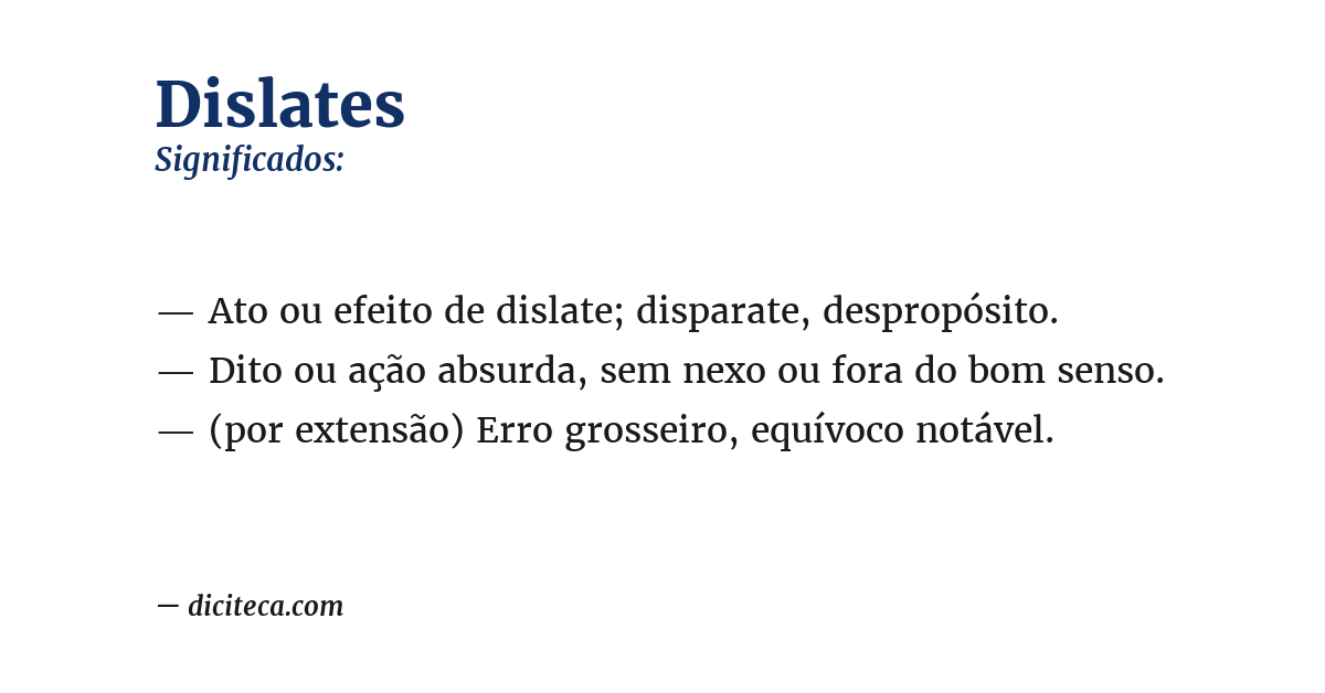 Significado de dislates