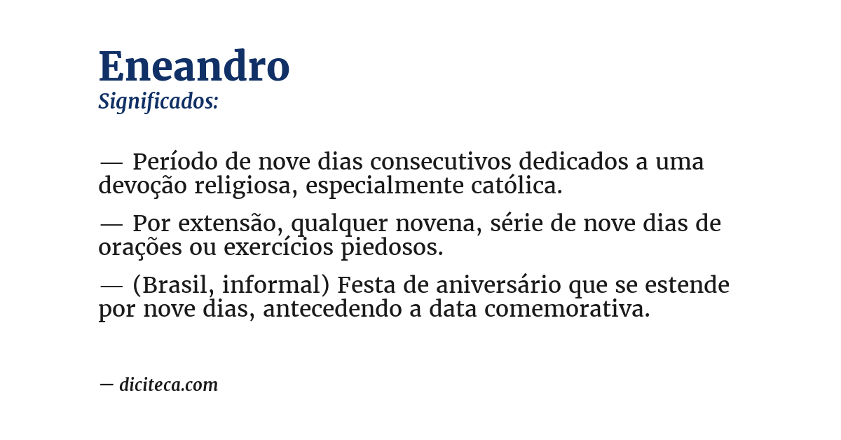 Significado de eneandro