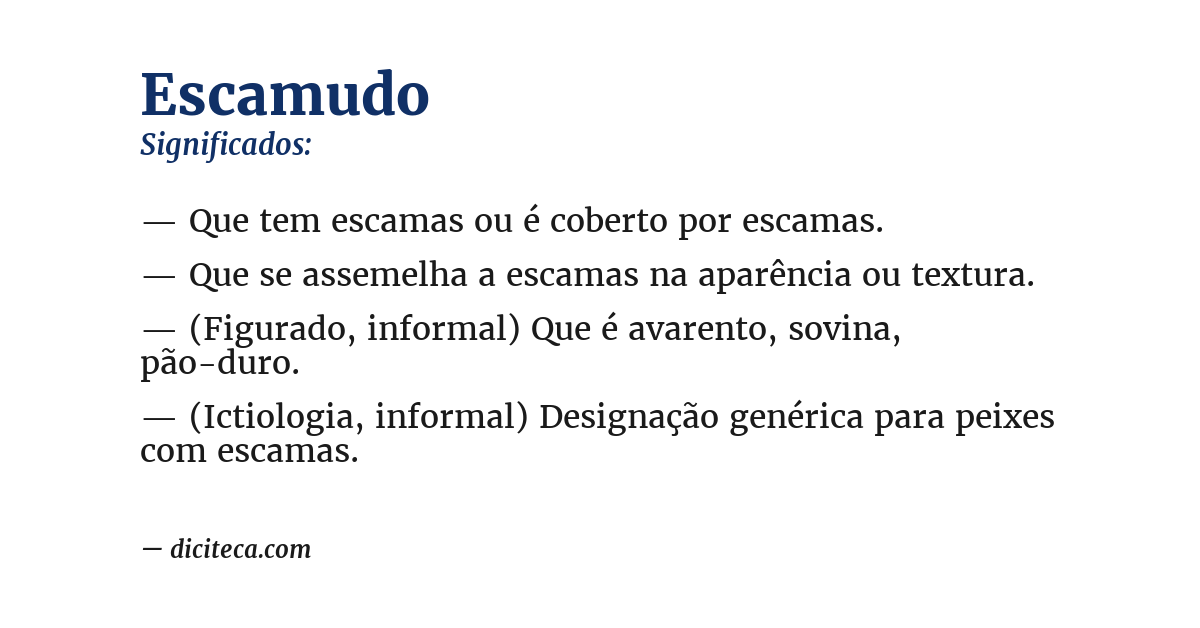 Significado de escamudo