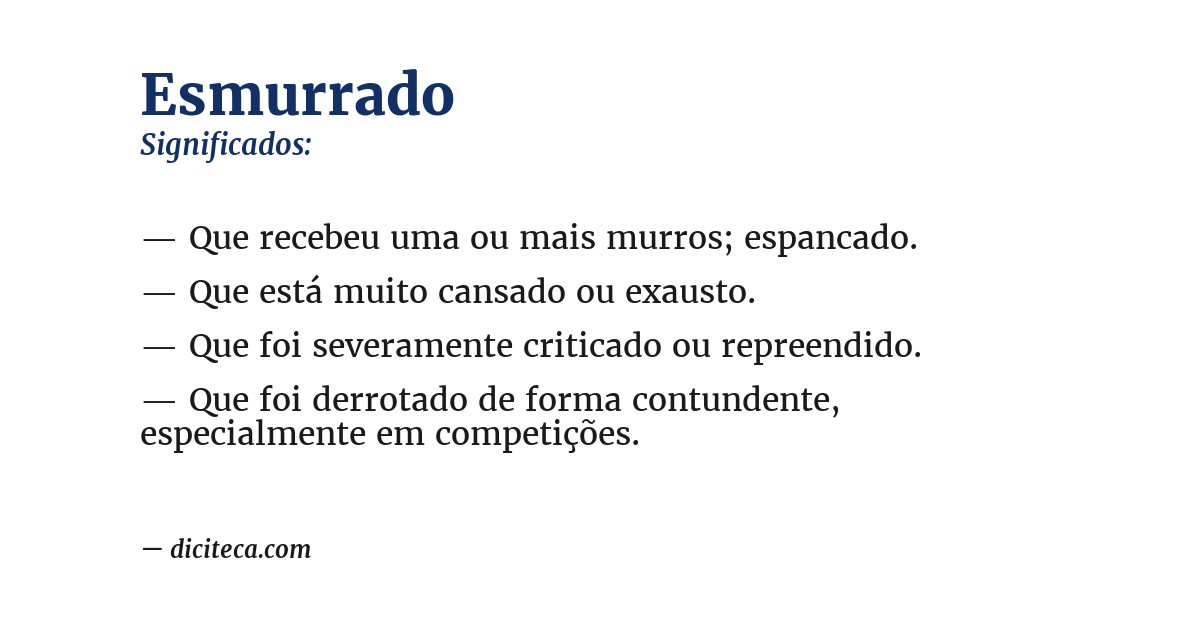 Significado de esmurrado